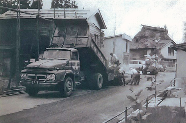 昭和40年代の工事現場風景